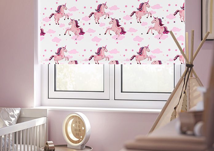 Unicorn Magic, Pink - Twist&Fit Roller Blind - Image 5
